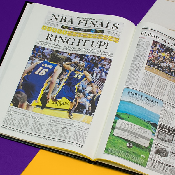 Kobe Bryant Newspaper Tribute Book