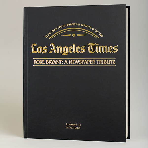 Kobe Bryant Newspaper Tribute Book