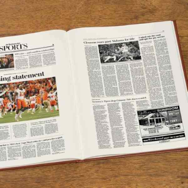 Clemson Tigers Newspaper Book