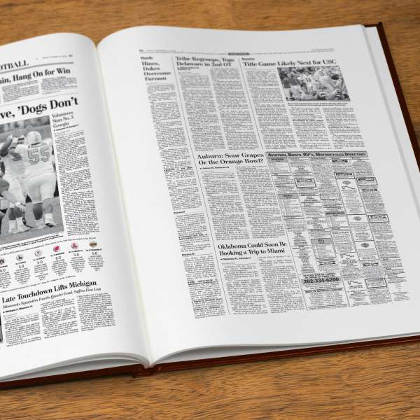 Tennessee Vols Football Newspaper Book