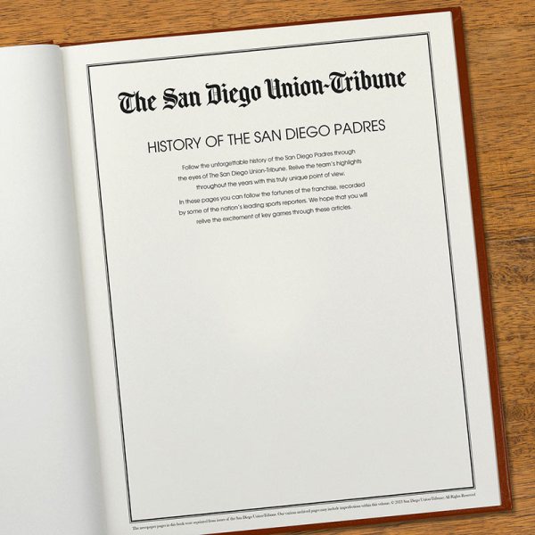 San Diego Padres Baseball Book