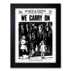 we carry on - a nation weeps historical newspaper front page reprint