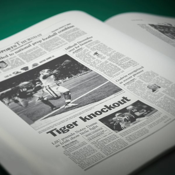 LSU Tigers gannet football history told through newspaper coverage