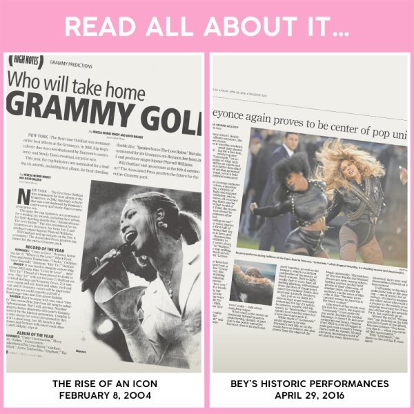 beyonce music history told through archive newspaper coverage